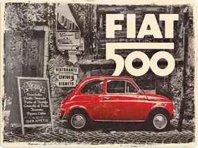 Fém tábla Fiat 500 Retro