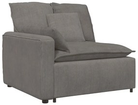 világosszürke moduláris kanapé karfás végmodul párnákkal 100 cm
