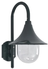 sötétzöld alumínium kerti falilámpa, E27, 42 cm