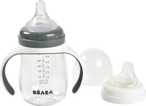Béaba 2 az 1-ben Tanuló cumisüveg 210 ml - Sötétszürke
