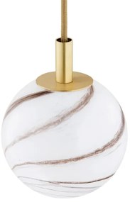 Argon 8450 - Csillár zsinóron ALMIROS 1xE14/7W/230V átm. 12 cm alabástrom arany