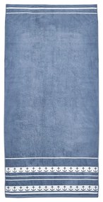 Kék pamut strandtörölköző 90x180 cm Anchors – Catherine Lansfield