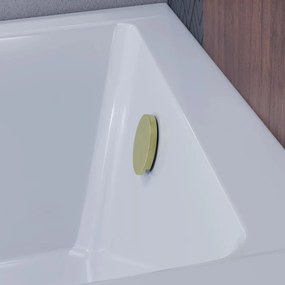 Flow Brushed Gold Click-clack slim kádszifon szett, szálcsiszolt arany színű fém elemekkel
