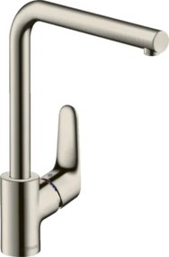Mosogató csaptelep Hansgrohe Focus M41 forgó karral rozsdamentes acél megjelenés 31817800