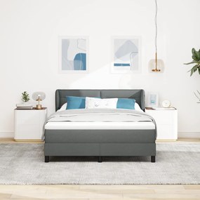 Boxspring Ágy Matrac Fekete 160x200 cm Szövet
