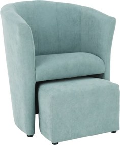 Klub fotel puffal, mentol, ROSE