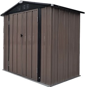 Pléh kerti szerszámos ház, barna/antracit, 2x1,3 m, RADOL