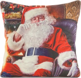 Karácsonyi díszpárnahuzat 131 45x45 Mikulás retro