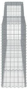 vidaXL 6 db íves horganyzott vas gabion kosár 400x50x120/140 cm