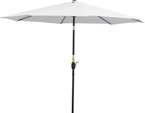 Outsunny Kert Napernyő Ø295x250 cm Kurblival a Dönthető Mechanizmussal és Levehető Fém Tönnel Teraszra, Medencéhez Fehér | Aosom