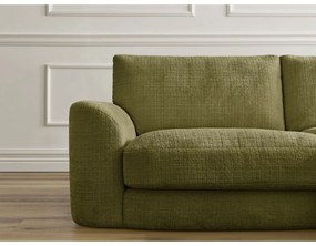 Khaki zsenília sarokkanapé (jobb oldali-heverő résszel) Leonore – Bobochic Paris