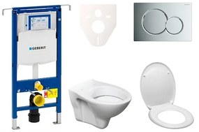 Fali WC szett Geberit előtétfalas szereléshez + Ceramia S-Line Pro WC 111.355.00.5ND2