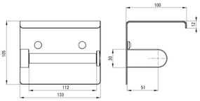 Deante ADR_N221 - WC-papír tartó ROUND fekete