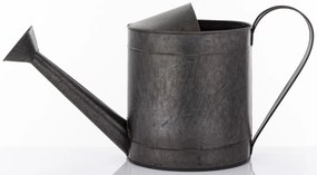 Klasszikus fekete kerek fém locsolókanna fogantyúval 22x42x17,5cm