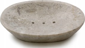 Krémes márvány szappantartó, ovális