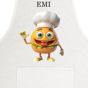 EMI Burger konyhai kötény, Fekete