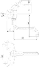 RAV Slezák SAJ001.5/21 - JUNIOR mosdócsaptelep piros/kék/sárga