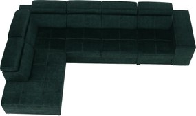 Ülőgarnitúra, smaragdzöld, balos, MALAGA BIG