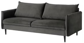 Sötétszürke bársony kanapé 203 cm Juli – Ropez