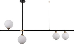 ITALUX PND-9152-4-OPAL BELMONTE Modern Függesztett Lámpa Fekete, Sárgaréz G9 IP20