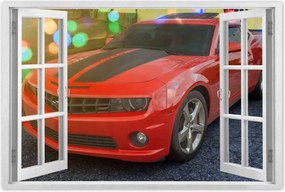 Poszter 90x60 Chevy Camaro Ss Piros