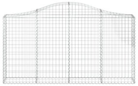 íves horganyzott vas gabion kosár 200x30x100/120 cm