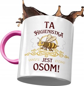 Rózsaszín Bögre Higiénikusnak Higiénikus Darázs Nyomtatott Fotóval