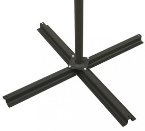 tópszínű konzolos napernyő rúddal és LED-fényekkel 300 cm