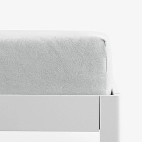 Goldea frottír gumis lepedő - világosszürke 90 x 200 cm