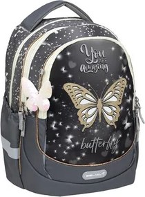 Iskolatáska, cipzáras, BELMIL Leisure Plus Starlight Butterfly, csillagfény pillangó (BL3388723L)