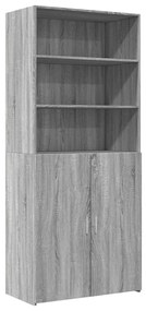 szürke sonoma szerelt fa magasszekrény 80 x 42,5 x 185 cm