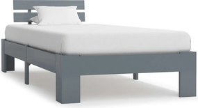 vidaXL szürke tömör fenyőfa ágykeret 90 x 200 cm