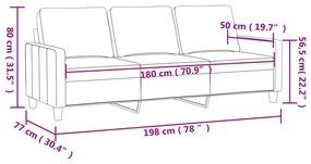 vidaXL 3 személyes sötétszöld bársony kanapé 180 cm