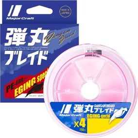 MAJOR CRAFT DANGAN BRAID X4 EGING SPECIAL 150m #0.8 14lb Pink