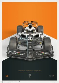 Művészeti nyomat McLaren Formula 1 Team - Oscar Piastri - The Triple Crown Livery - 60th Anniversary - 2023, Automobilist