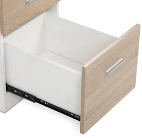 Irodai asztal 3218 SON, fehér és sonoma tölgy