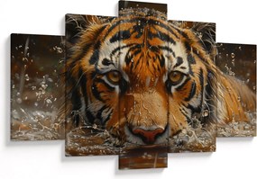 Kép - Portré egy tigris a vízben (150x105 cm)