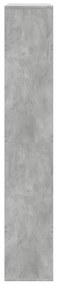 betonszürke szerelt fa könyvespolc 100 x 33 x 187,5 cm