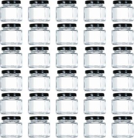 Tebery 30 db-os fűszertartó tégely szett 45 ml befőttesüveg címkék