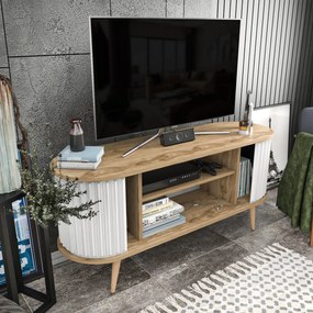 TV szekrény Stor - Oud Oak, White