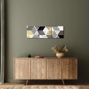 Kép - Geometriai formák N⁰1 (órával) (90x30 cm)
