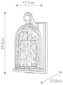 Elstead HK-QUINCY-S - Kültéri fali lámpa QUINCY 1xE27/100W/230V IP44
