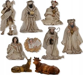 Betlehem figurák anyagból, arab stílus 9 részes- 13cm magas