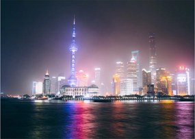 Éjszakai Shanghai képe (70x50 cm)