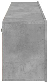 2 db betonszürke falra szerelhető TV-szekrény 80 x 30 x 41 cm