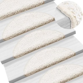 vidaXL 10 db fehér lépcsőszőnyeg 56 x 17 x 3 cm