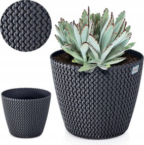 Otthoni Fedő Virágtartó 18,7 CM Asztalra Ablakpárkány Otthonra Antracit