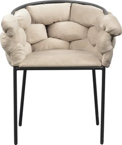 Étkezőszék, szürkésbarna Taupe Velvet szövet/fekete, DOROTA