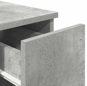 betonszürke éjjeliszekrény fiókkal 20 x 36 x 60 cm