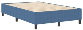 Boxspring Ágy Kék Kis Dupla Kordbársony